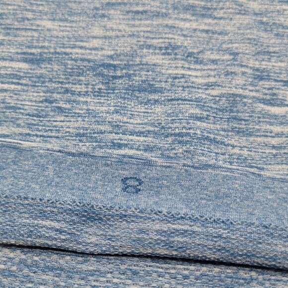 Lululemon Top Women 8 Blue Run Swiftly LS Space Dye Poseidon Heathere Athleisure - Picture 7 of 8